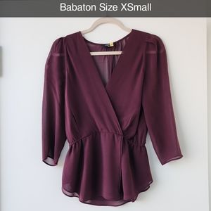 Babaton Purple/Maroon Blouse